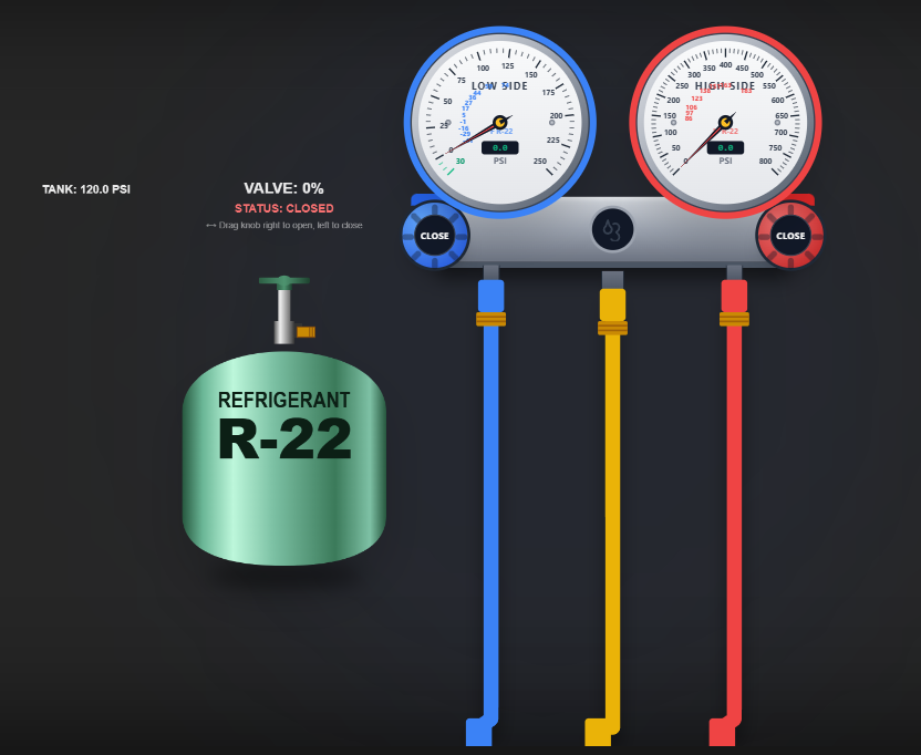 How Manifold Gauge Works Simulator